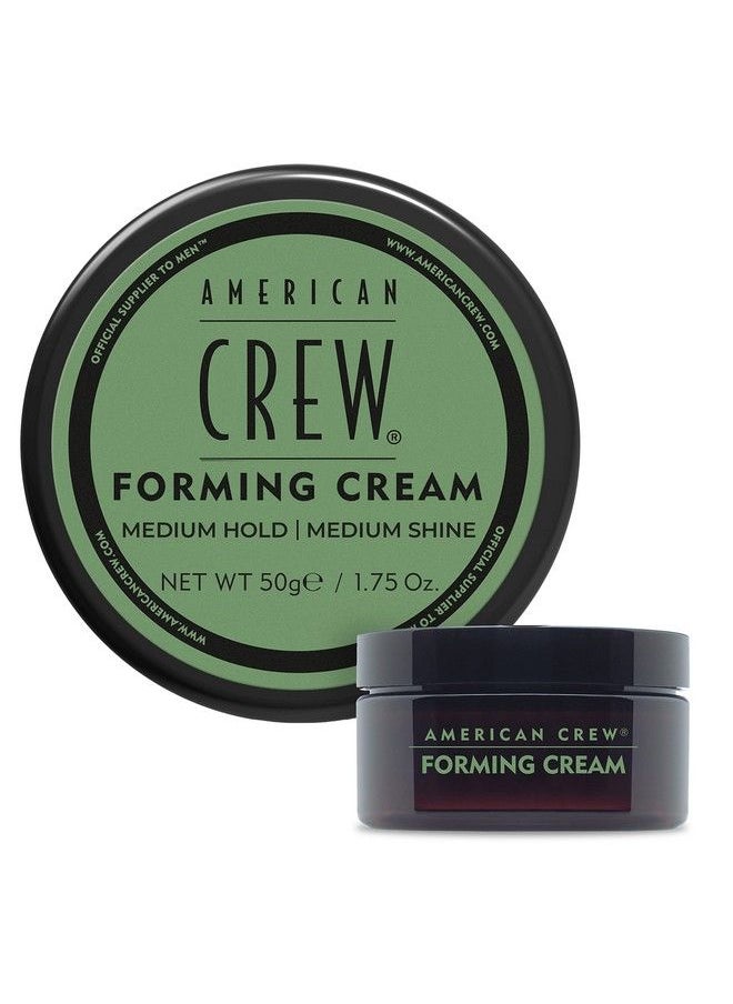 AMERICAN CREW - كريم تشكيل الشعر للرجال من American Crew مثل جل الشعر بثبات متوسط ولمعان متوسط 1.75 أونصة (عبوة واحدة) - Image 1