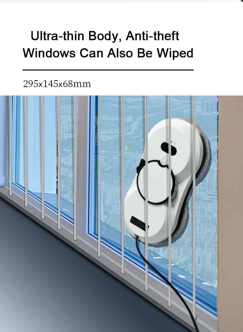 ET-LIFE Window Cleaner Robot 6.8cm Ultra-Thin, Intelligent Obstacle Avoidance, Automatic Window Vacuum Cleaner for Large Mirror, Tile Wall, Glass Wall, Remote & App Control, Light & Compact - Image 5