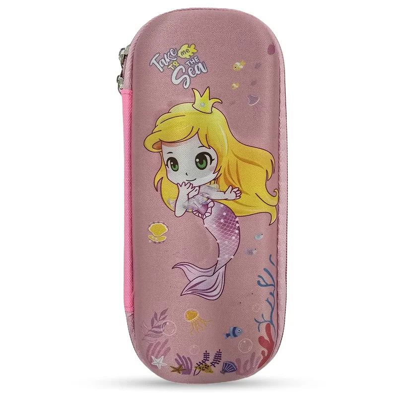 كوكوبي Cocobee Mermaid Princess Pencil Case With Internal Mesh Pocket, Sturdy Build, Zipper Closure – Girls, 3+ Years, Multicolor