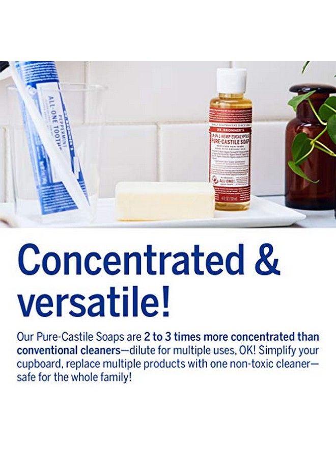 Dr. Bronner's Dr Bronner’S Purecastile Liquid Soap (Eucalyptus 8 Ounce) Made With Organic Oils 18In1 Uses: Face Body Hair Laundry Pets And Dishes Concentrated Vegan Nongmo - Image 5
