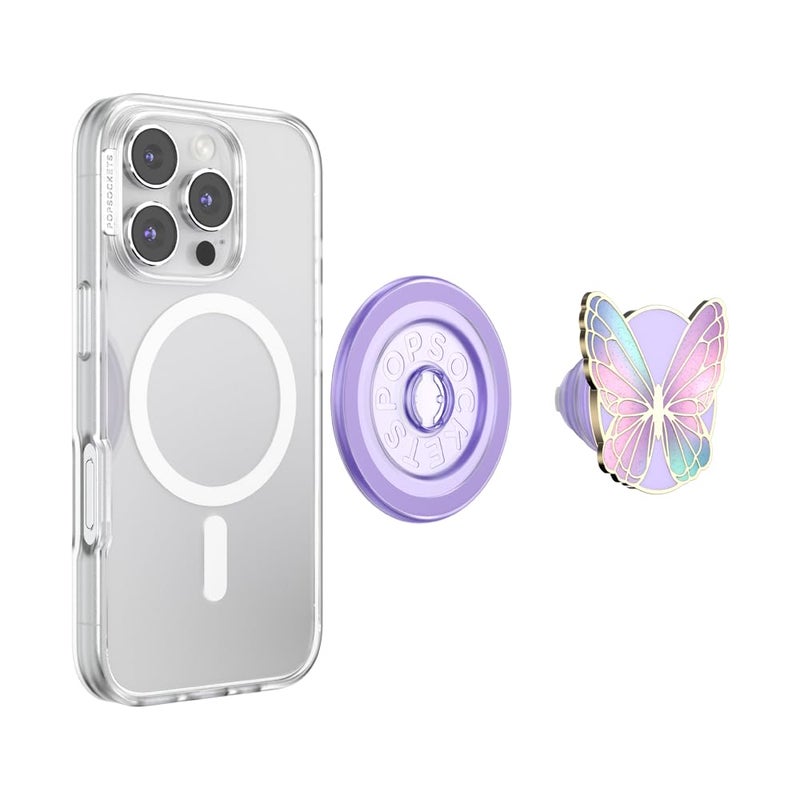 POPSOCKETS قبضة هاتف PopSockets لمغناطيس MagSafe، حامل مغناطيسي، قاعدة هاتف، فراشة - فراشة برزم - Image 4
