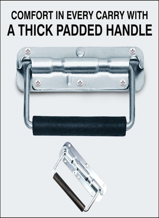PENN ELCOM Medium Zinc Surface Mount Spring Loaded Handle | Hardware Flight Case | Chrome Finish/Transit Box Handle/Tool Box Accessory/Musical Instrument Case | High Performance Household & Garden - Image 4