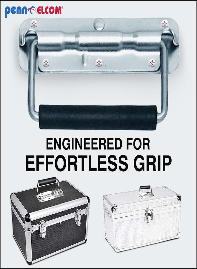 PENN ELCOM Medium Zinc Surface Mount Spring Loaded Handle | Hardware Flight Case | Chrome Finish/Transit Box Handle/Tool Box Accessory/Musical Instrument Case | High Performance Household & Garden - Image 5