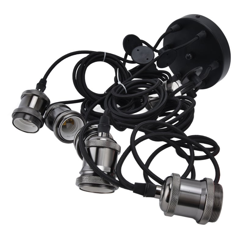 6 Arms Ajustable DIY Ceiling Spider Lamp Holder Retro Beautifully Classic Spider Pendent Lamps Holder - Image 2