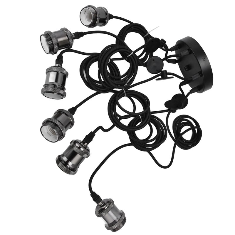 6 Arms Ajustable DIY Ceiling Spider Lamp Holder Retro Beautifully Classic Spider Pendent Lamps Holder - Image 5