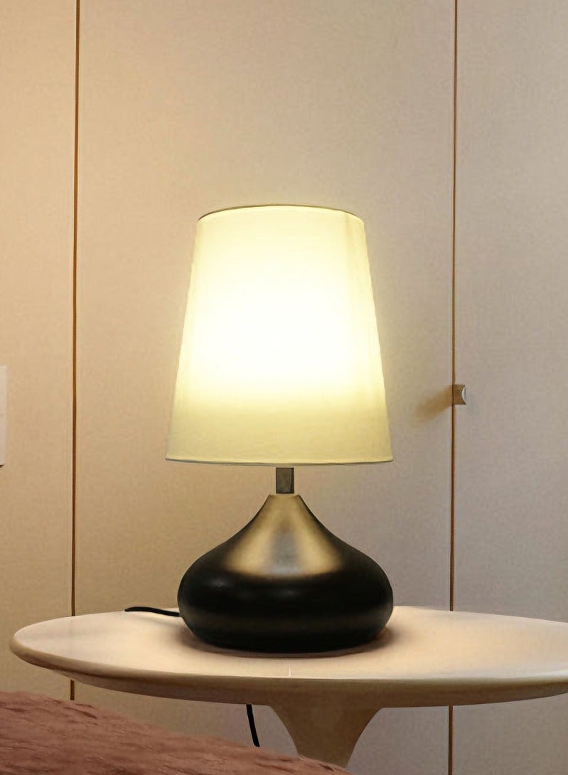 Bolivia's LED Table Lamp Bedside Lamp, 3 Color Temperatures Bulb，Night Light for Bedroom, Study, Living Room（White） - Image 1