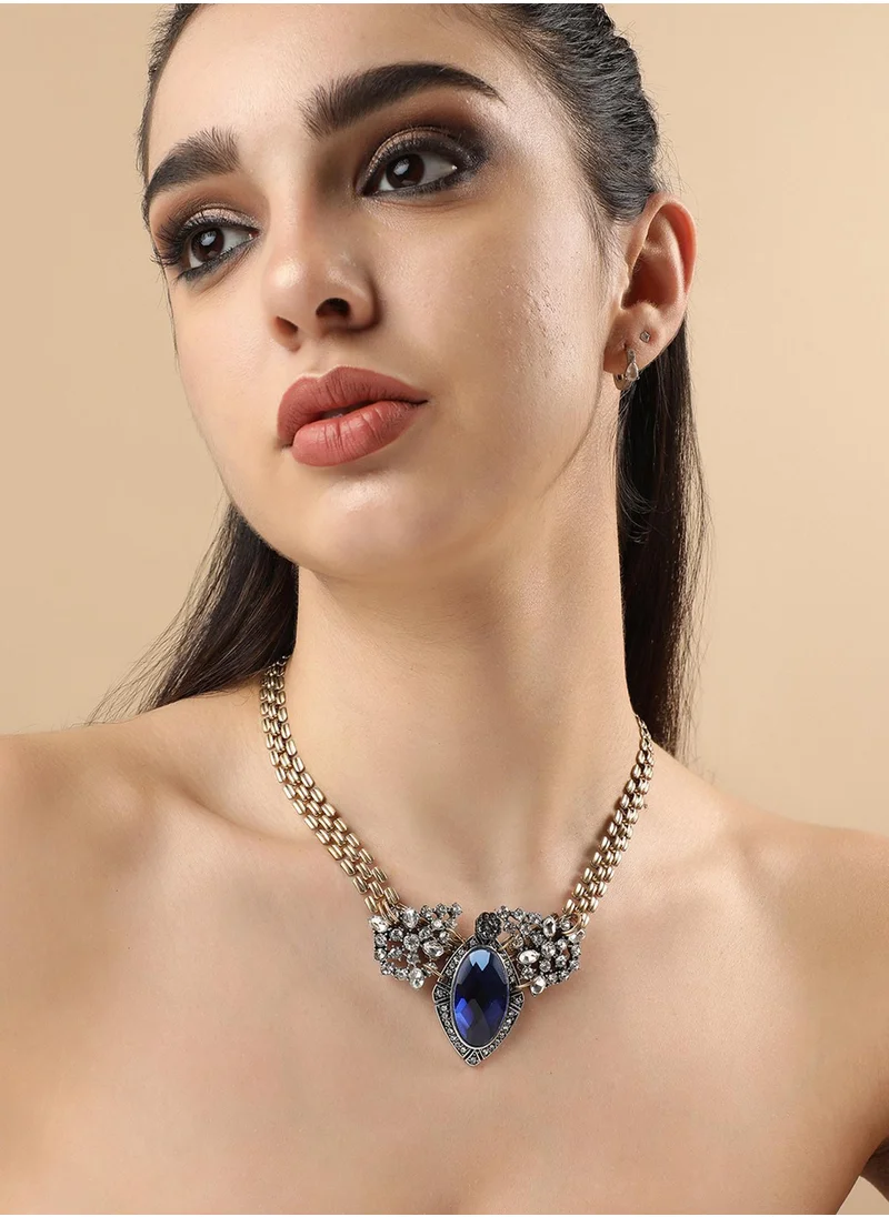 SOHI Designer Statement Stone Necklace