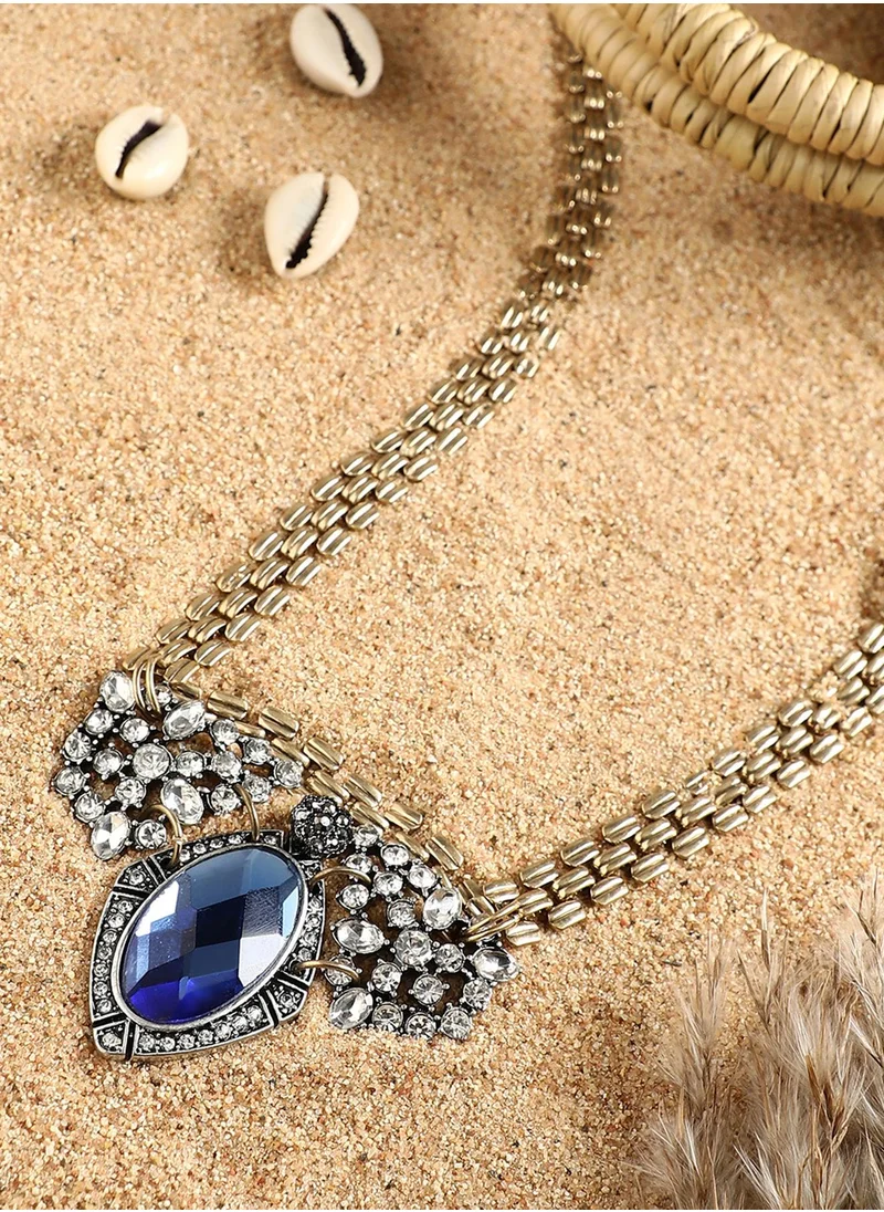 SOHI Designer Statement Stone Necklace
