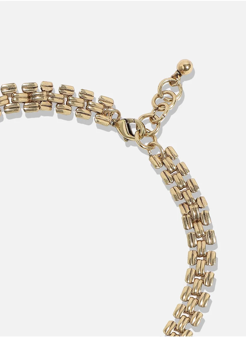 SOHI Designer Statement Stone Necklace