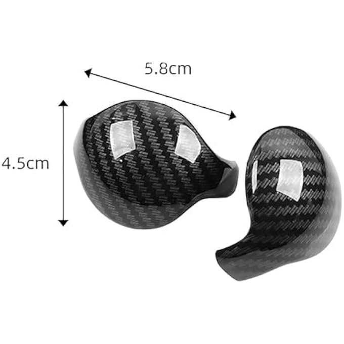 rayihni Carbon Fibre Gear Shift Knob Cover fit for Mustang ABS Material 58 x 45 cm Black - Image 2