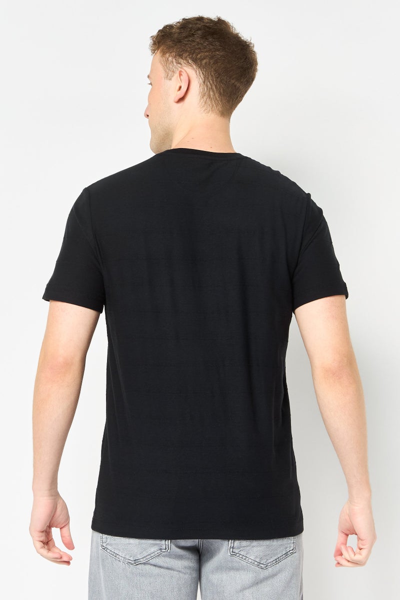 Chaps Men Crew Neck Short Sleeve Embroidered Logo T-Shirt, Black - Image 2