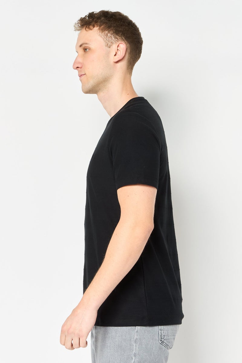 Chaps Men Crew Neck Short Sleeve Embroidered Logo T-Shirt, Black - Image 4