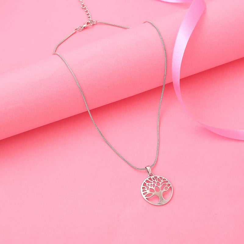 Estele Gold Plated Brass Tree of Life Pendant Necklaces For Girls/Women - Image 3