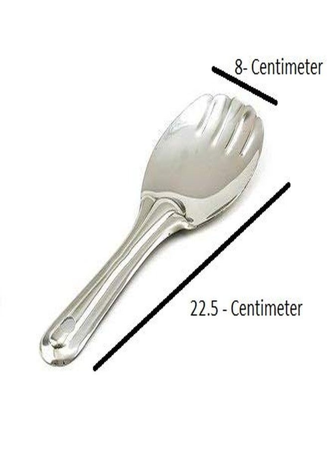 Bartan Star Stainless Steel Serving Spoons & Cooking Spoons (Set of 10) - Image 4