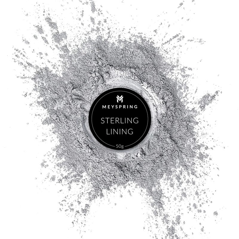 MEYSPRING Sterling Lining - True Metallic Pigment for Epoxy, Casting & UV Resin - Silver Metallic Pigment Powder for Resin Art & Makeup - Image 2