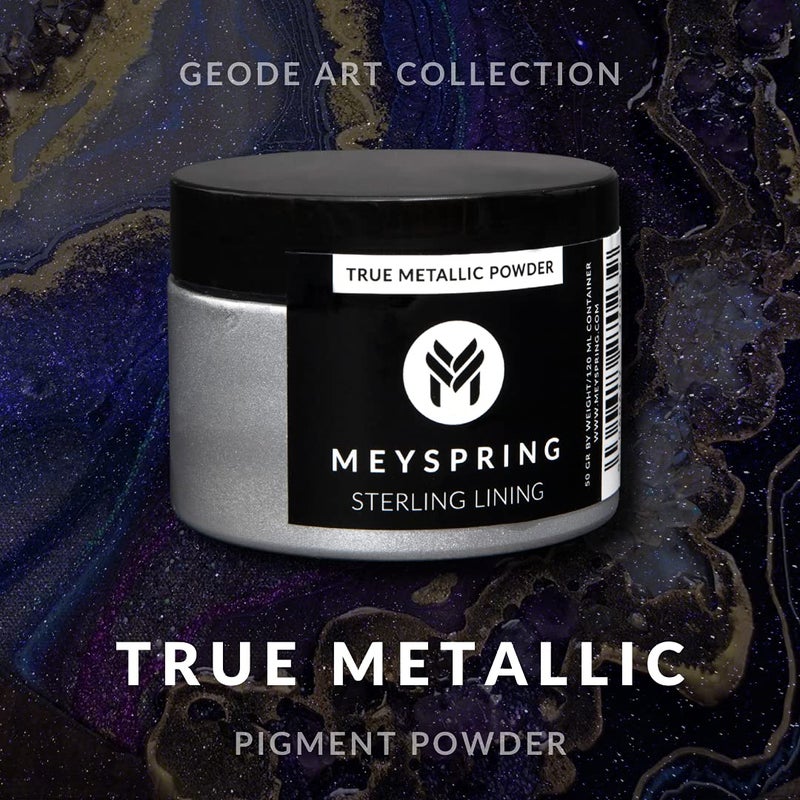 MEYSPRING Sterling Lining - True Metallic Pigment for Epoxy, Casting & UV Resin - Silver Metallic Pigment Powder for Resin Art & Makeup - Image 3