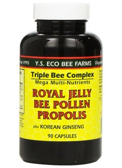 Ys Organic Farms: Royal Jelly Bee Pollen Propolis W/Ginseng 90 Ct