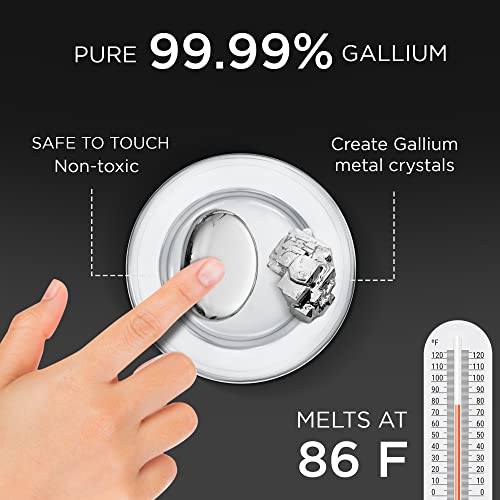 Gallant Metals معدن الجاليوم السائل 100 جرام، 99.99% نقي - زجاجتان 50 جرام (100 جرام)، حقنتان، ثلاث مكعبات قالب سيليكون، ودليل كامل لتجارب العلوم DIY - Image 3