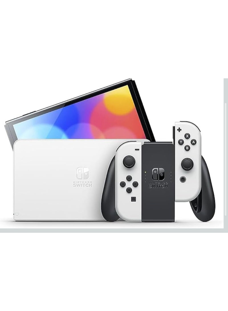 نينتندو Switch OLED with White Joy-Con - Standard Edition (Imported From Nintendo Japan) - Image 2