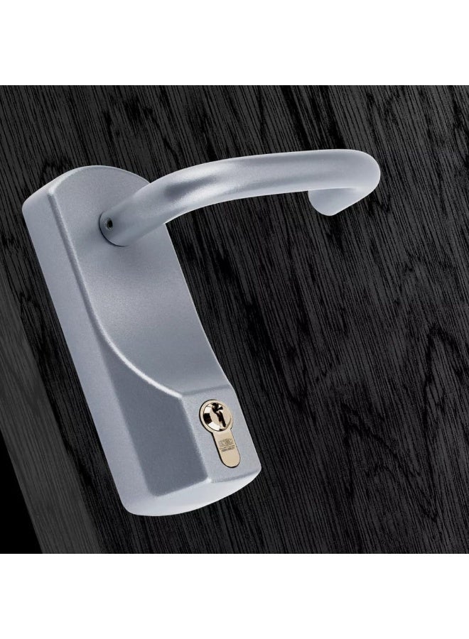 Union ExiSAFE Certified Outside Access Lever for Fire Exit Doors | EN 1125 & 179 Compliant | 120/240min Fire Rated | Secure Emergency Door Entry | Silver - Image 4
