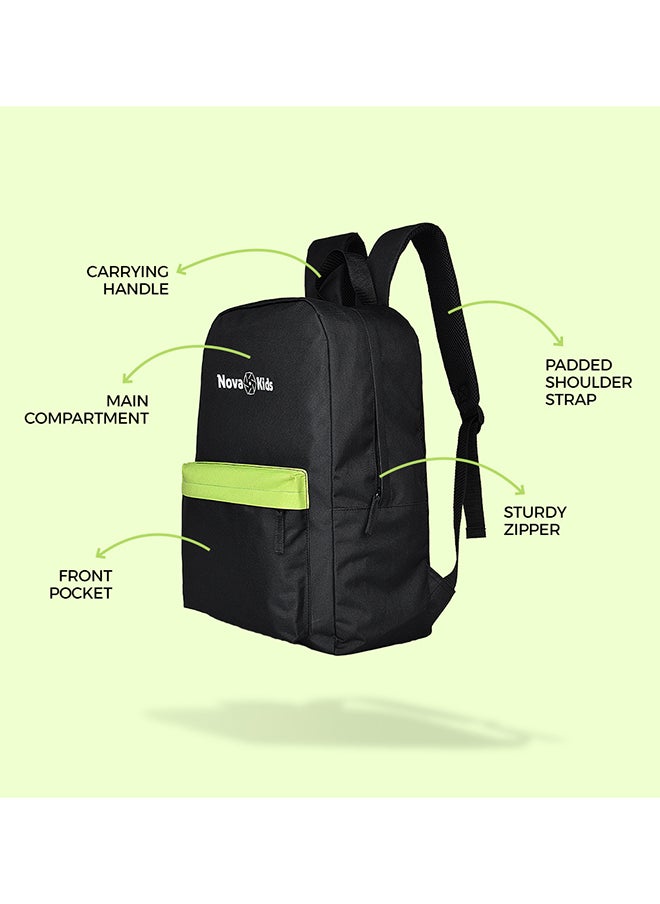Nova kids School Bag, 17Inch/18L - Black  - Image 4