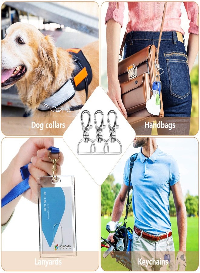 Hotop 100 Pcs Keychain Clip Hooks with D Ring Clip Swivel Snap Hooks and D Keychain Rings Lobster Claw Clasp Metal Purse Hardware for DIY Crafts Handbag Hardware Sewing Projects(20 mm Outside Width) - Image 3