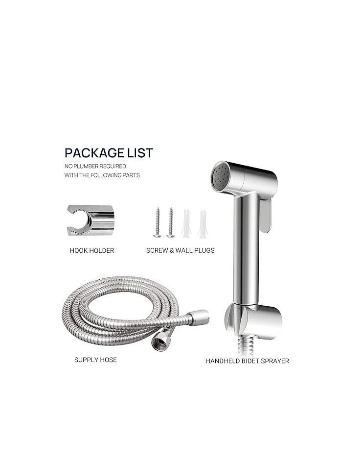 بروماس بيديت رذاذ كروم صحي دش المرحاض خرطوم مجموعة مسلم - Image 1