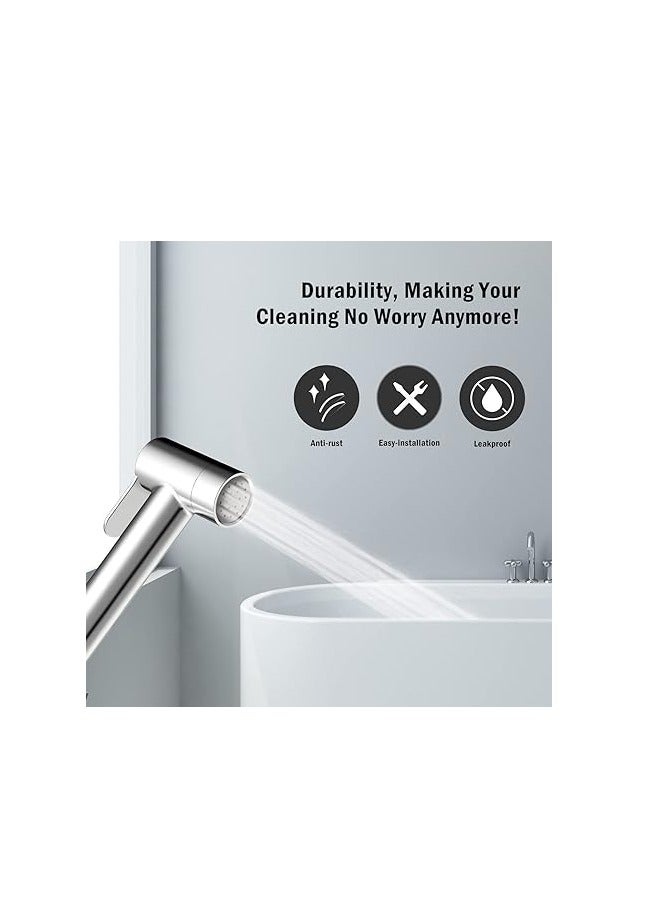 بروماس بيديت رذاذ كروم صحي دش المرحاض خرطوم مجموعة مسلم - Image 3