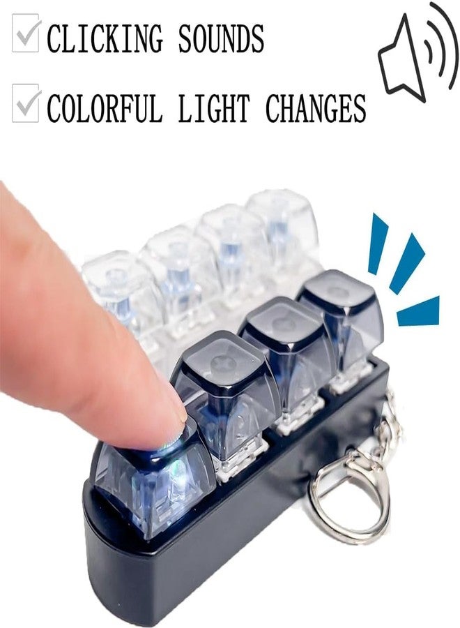 CAPSEA 1 PCS Keyboard Fidget Toy, Keyboard Fidget Keychain 4-in-1 Keyboard Decompression Button Finger Clicker Toys, Button Stress Relief Fidget Gifts to Relief Stress - Image 4