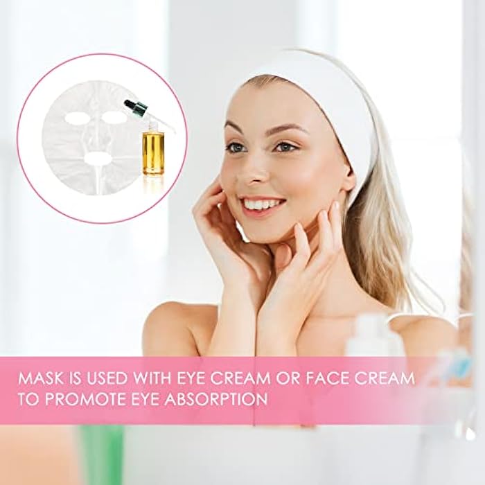 Maitys 200 Sheets Facial Plastic Mask Disposable Facial Sheet Mask Transparent Face Masks Skincare Preservative DIY Clear Spa Thin Plastic Wrap Moisture Retention - Image 4