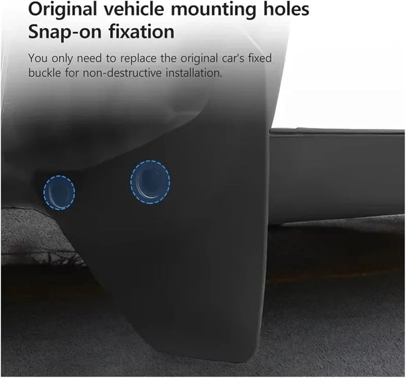 مجموعة واقيات الطين من كيا بيغاس 2017، 4 قطع، واقيات ضد الرش مقاومة للماء، إكسسوارات إطارات السيارات - Image 5