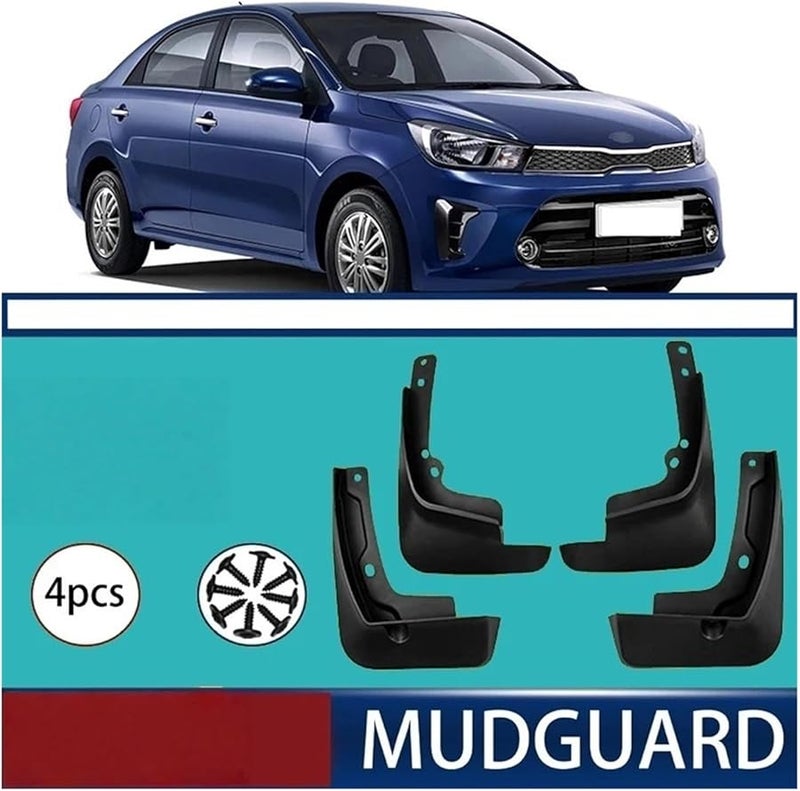 مجموعة واقيات الطين من كيا بيغاس 2017، 4 قطع، واقيات ضد الرش مقاومة للماء، إكسسوارات إطارات السيارات - Image 3