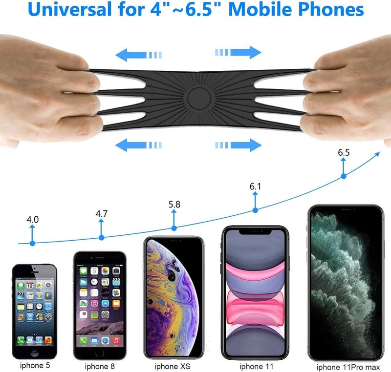 Talent 360 Degree Bike Phone Mount, Motorcycle Phone Mount, Anti Shake Silicone Bicycle Phone Holder, Universal Handlebar Holder for iPhone 11 Pro Max/X/XS MAX/XR/8/8 Plus, Samsung S20/S10/S10e - Image 5