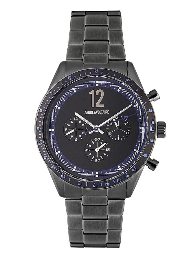 ZADIG & VOLTAIRE Mens Zadig & Voltaire  Quartz Black Chronograph Display Watch and Metal Strap - ZVM1106 - Image 1