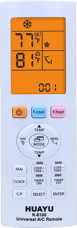 AYT Huayu Kk K-6100 Universal Smart AC Air Conditioner Remote Control Compatible with All Models Smart Air Conditioner Remote Control