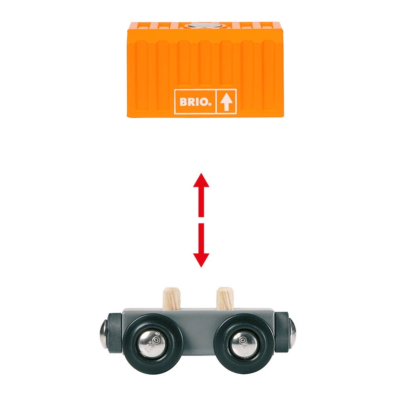 BRIO 33982 Three-Wagon Cargo Train - Kid-Friendly Wooden Toy Train | Engaging Play Experience | Compatible with All Railway Tracks | Ideal for Kids Age 3 & Up | FSC-Certified Materials - Image 3