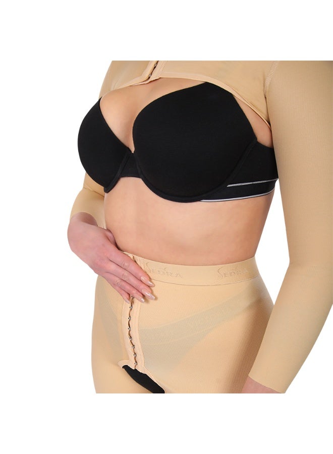 Sedra Shapely Women's arm shaper for firming and slimming arms, long sleeves, elastic material, beige - Image 3
