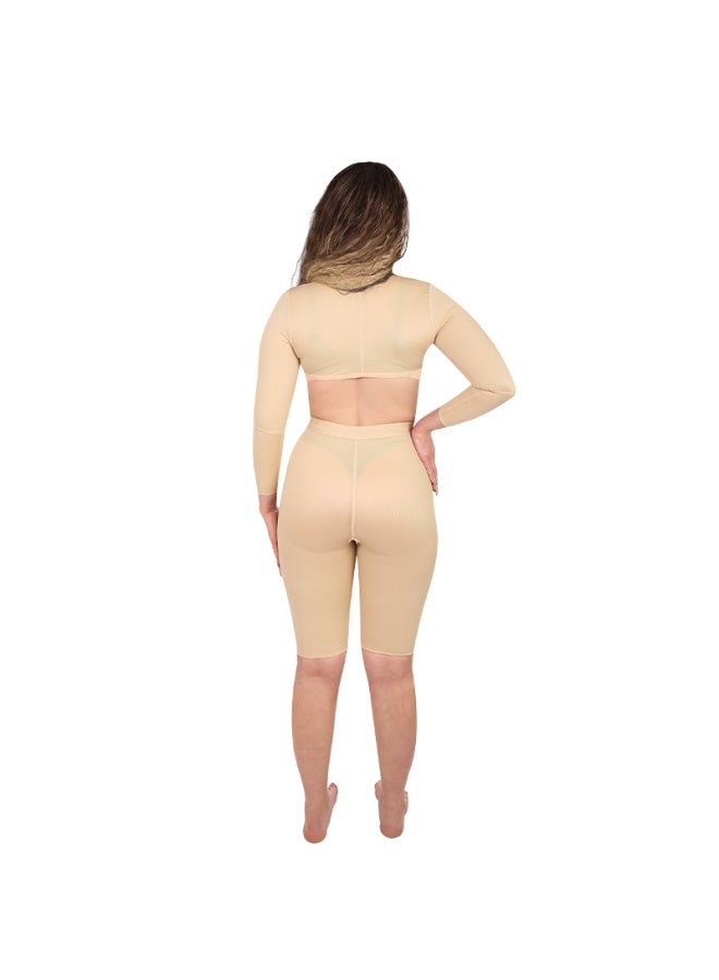Sedra Shapely Women's arm shaper for firming and slimming arms, long sleeves, elastic material, beige - Image 4