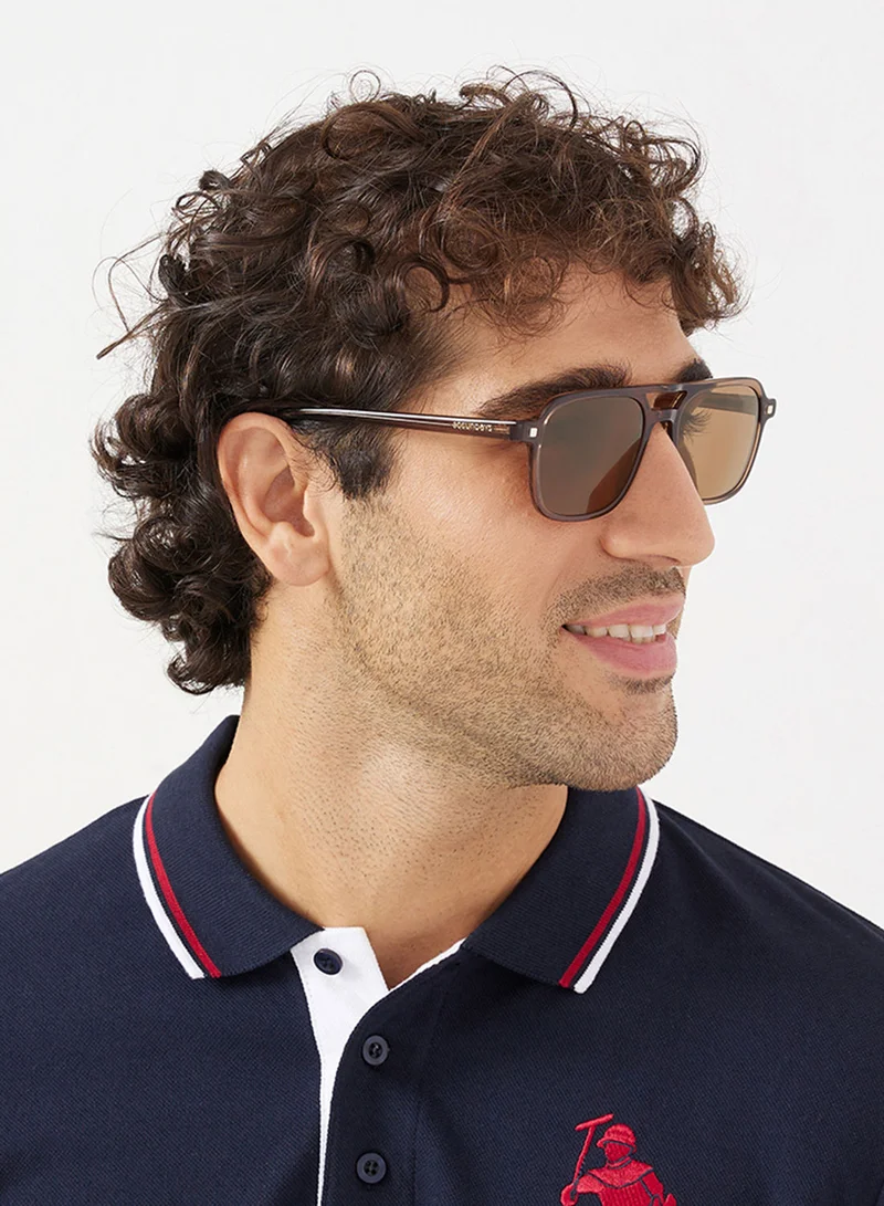 30Sundays Navigator,Men Sunglasses, Aviator Sunglasses, UV Protection: UV400 (Brown,Brown)