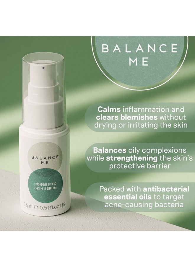 Balance Me - Balance Me Congested Skin Serum 0.5 fl oz, Acne & Spot Gel for All Skin Types, Targets Blemishes, Reduces Redness, Calms & Clears Skin, Vegan, Natural - Image 1