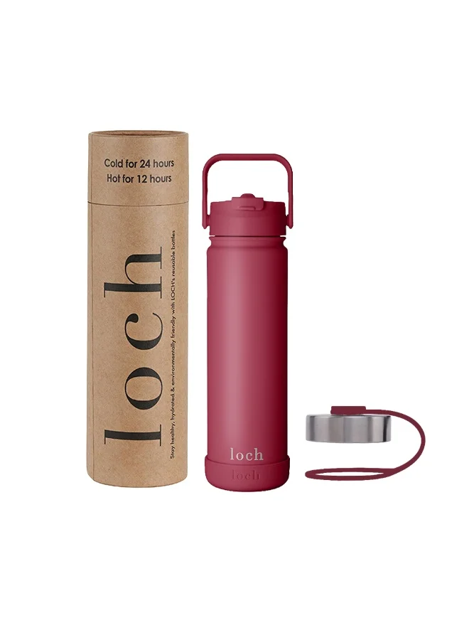 LOCH 650 ml Maroon Red Monochrome Bottle