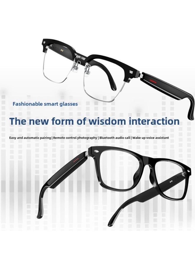 Smart Glasses Anti-blue Color Flat Audio Glasses Men And Women Wireless Fishing Headphones Black Technology Bluetooth Glasses-Color:Sunglasses  - Image 4