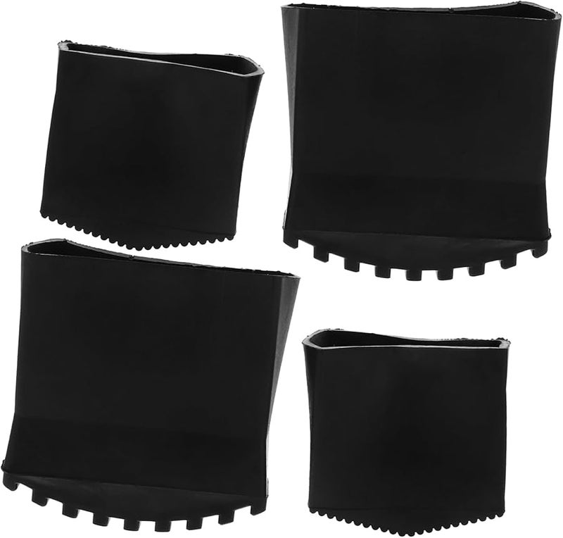4Pcs Black Anti Slip Ladder Foot Mats Leg Covers Non Slip Safety Pads - Image 1