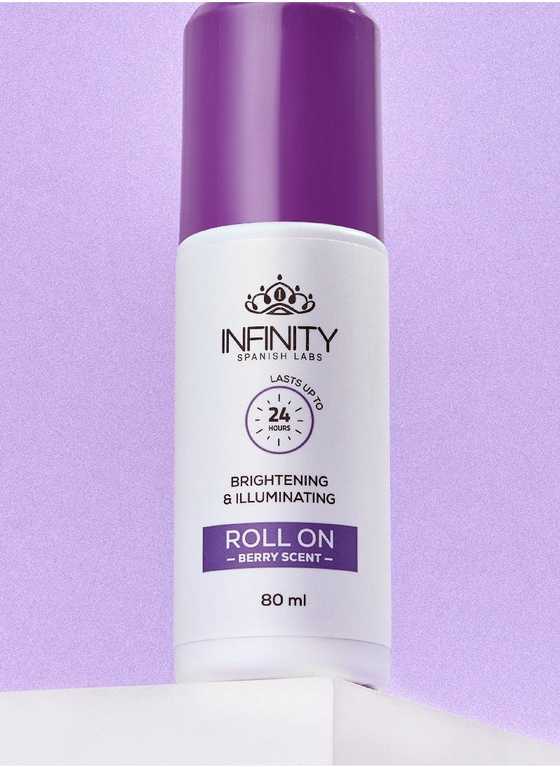 Infinity - Roll On Brightening and Illuminating Deodorant Berry Scent 80ml - Image 1