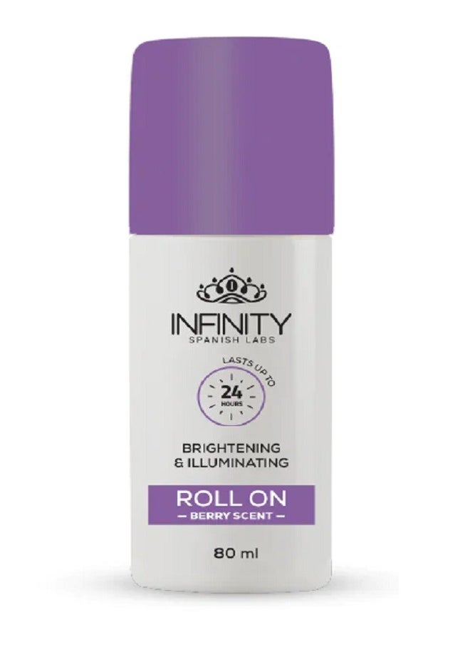 Infinity - Roll On Brightening and Illuminating Deodorant Berry Scent 80ml - Image 1