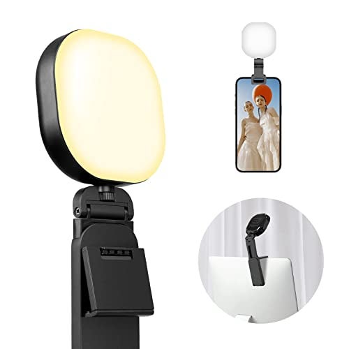Sensyne Selfie Light, 60 LED Video Conference Lighting, Adjusted 3 Light Modes, Rechargeble Clip-on Fill Light Compatible with Cell Phone,iPad,Laptop for Live Streaming, Selfie, Vlog, Zoom Calls - Image 1