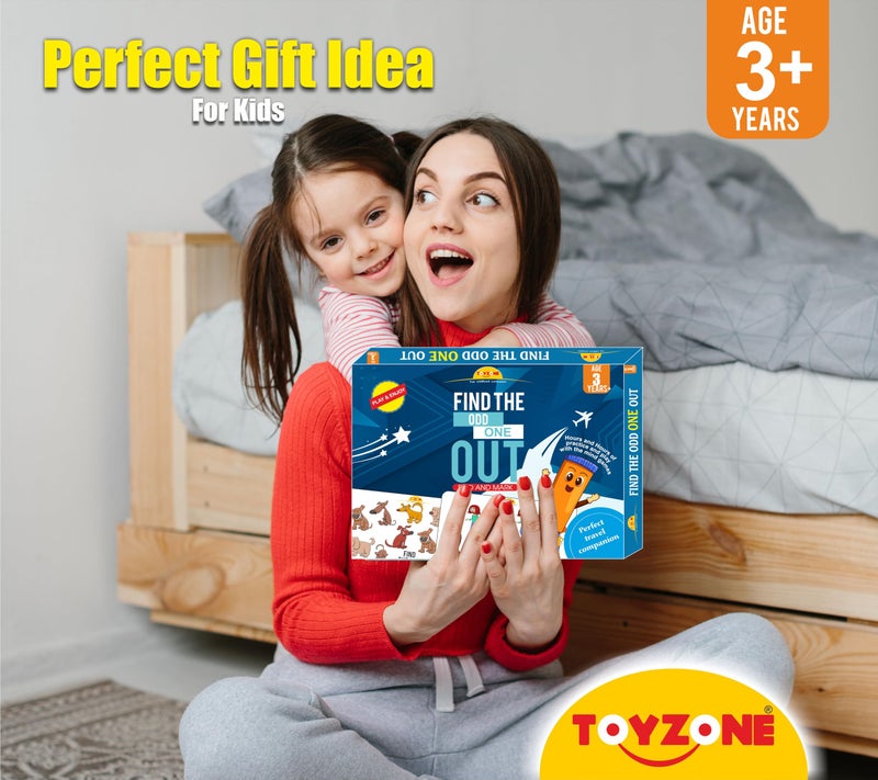 TOY ZONE Find The Odd One Out | Find The Difference Game | Brain Games | Early Learner Educational Game | Matching Game | Great for Home, Road Trip, Travel, Camping - Best Gift for Kids Ages 3+ - Image 2