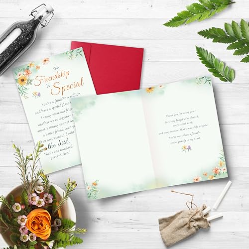 Bewoow Funny Best Friend Birthday Card for Women Her, Heartfelt Friendship Card Gift for Bestie, Friendship Thank you Card for Special Friend - Image 4