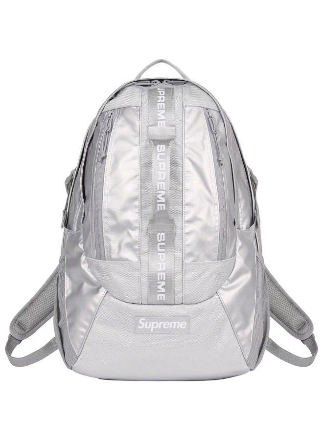 Supreme Backpack with Horizontal Strip Logo, Unisex School Backpack - Image 1
