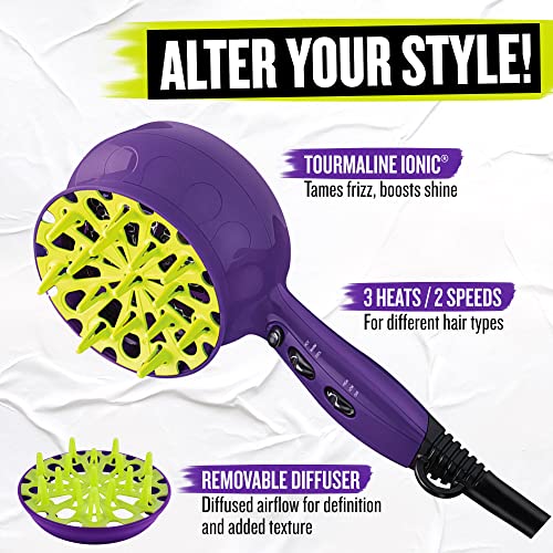 Bed Head Curls-in-Check 1875W Hair Diffuser Dryer | Great for Curly Hair, Reduce Frizz & Static | Diffuser Hair Dryer Enhances Natural Curl, Waves & Texture - Image 5